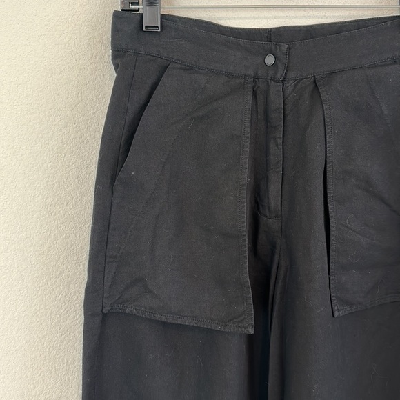 Maharishi Linen Blend Black Wide Leg Pants - Picture 5 of 11